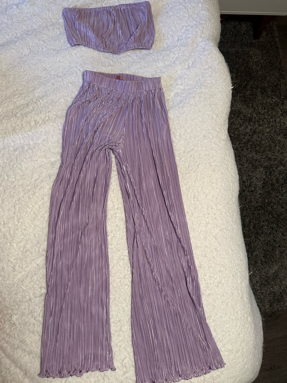 Purple tube top and pant set